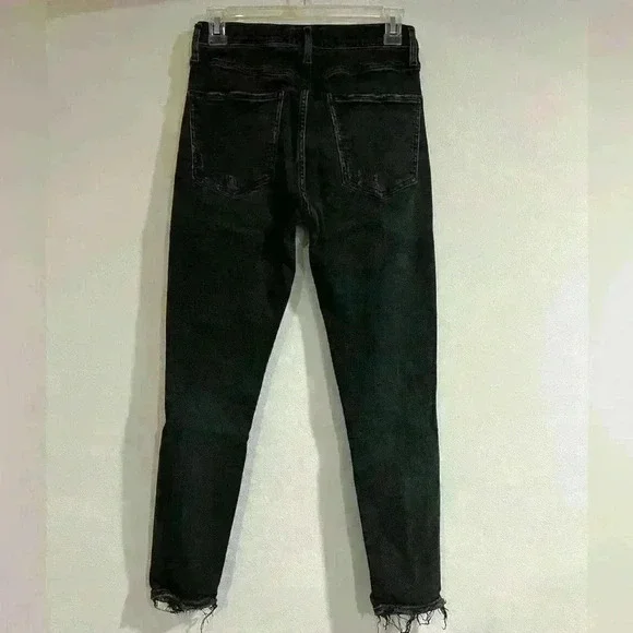 AGOLDE Las Angeles size 28 black distressed jeans in used pre owned condition - Picture 7 of 7